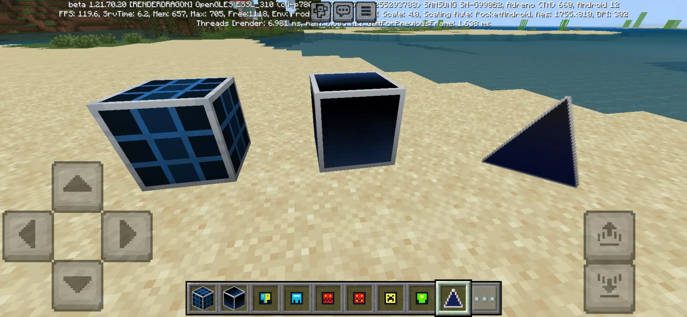 Blocks from Geometry Dash Mod for Minecraft PE