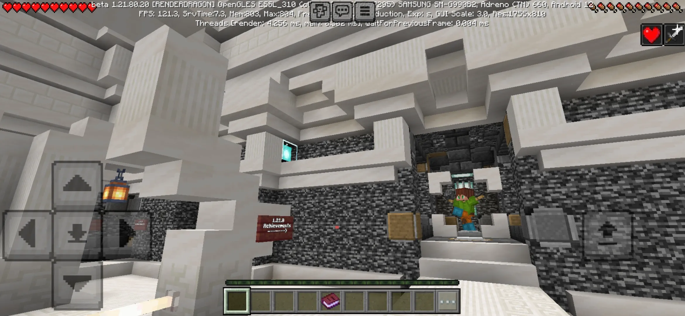 Options from Achievement Map for Minecraft PE