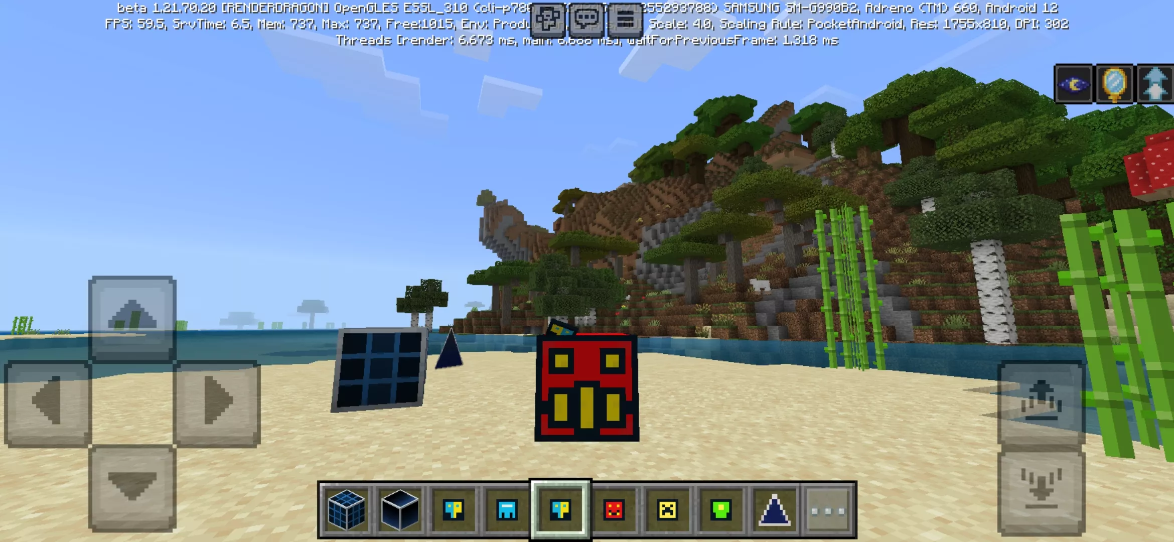 Red from Geometry Dash Mod for Minecraft PE