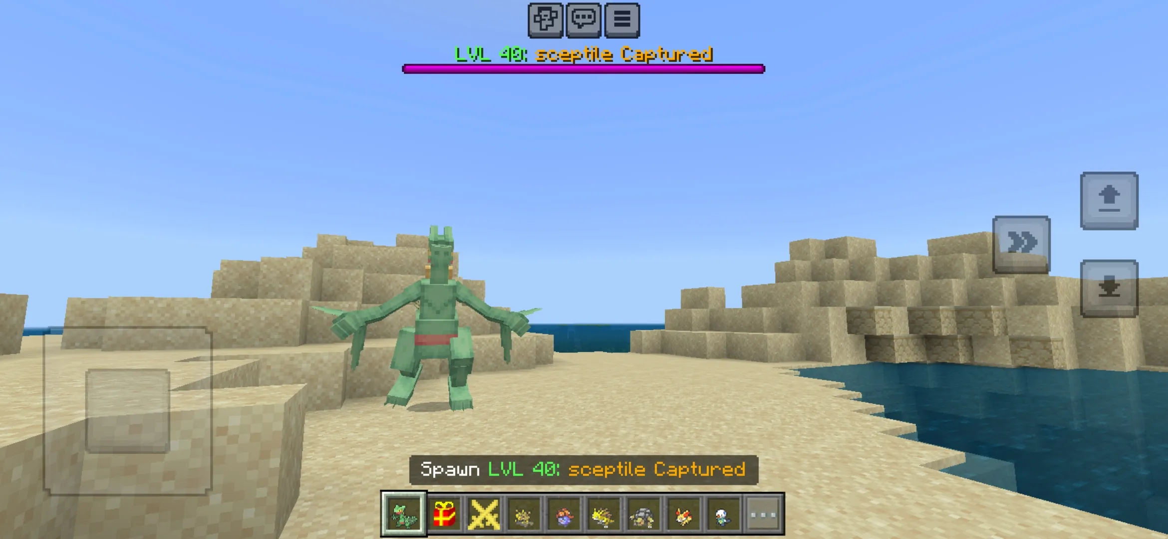 Sceptile from Pokemon Mod for Minecraft PE