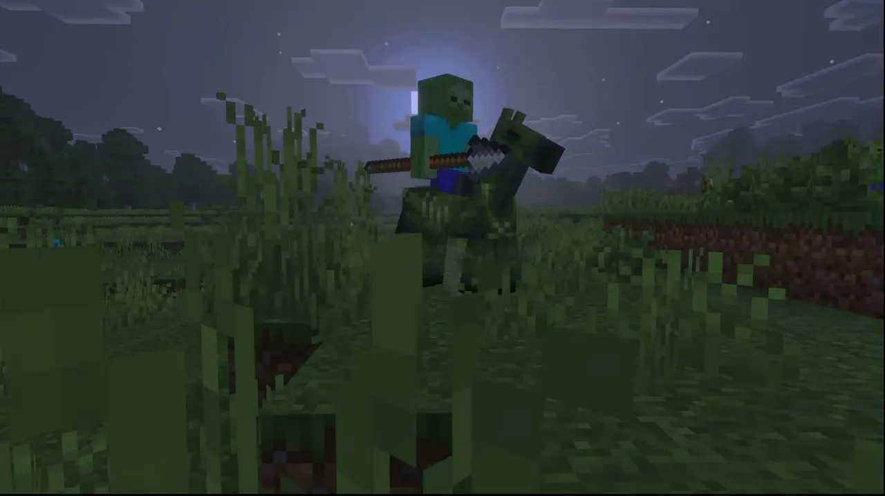 Zombie with Spear from Minecraft 1.22.0