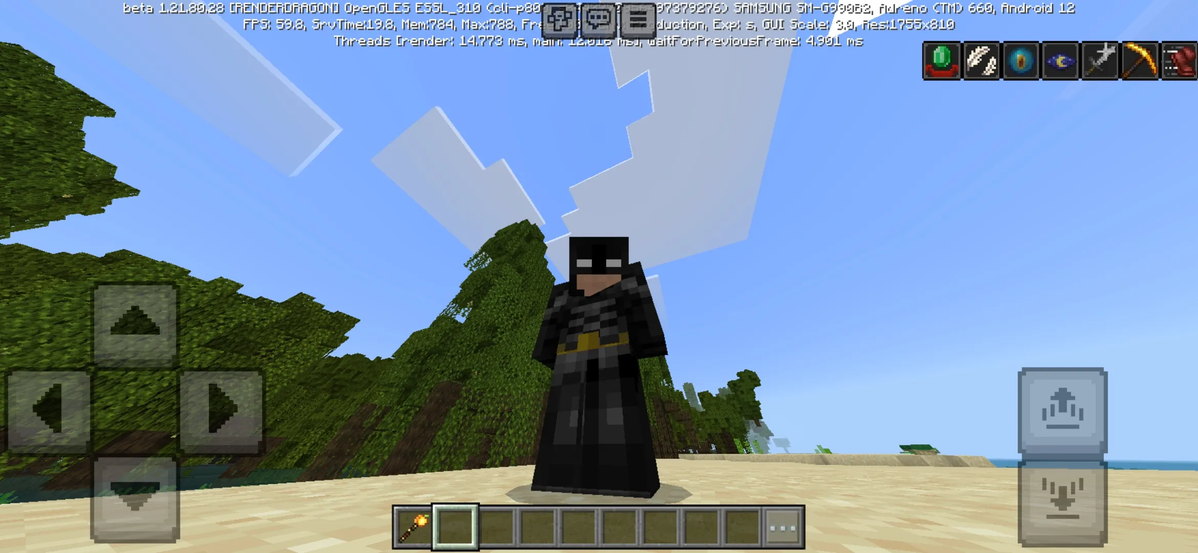 Batman from Marvel Mod for Minecraft PE