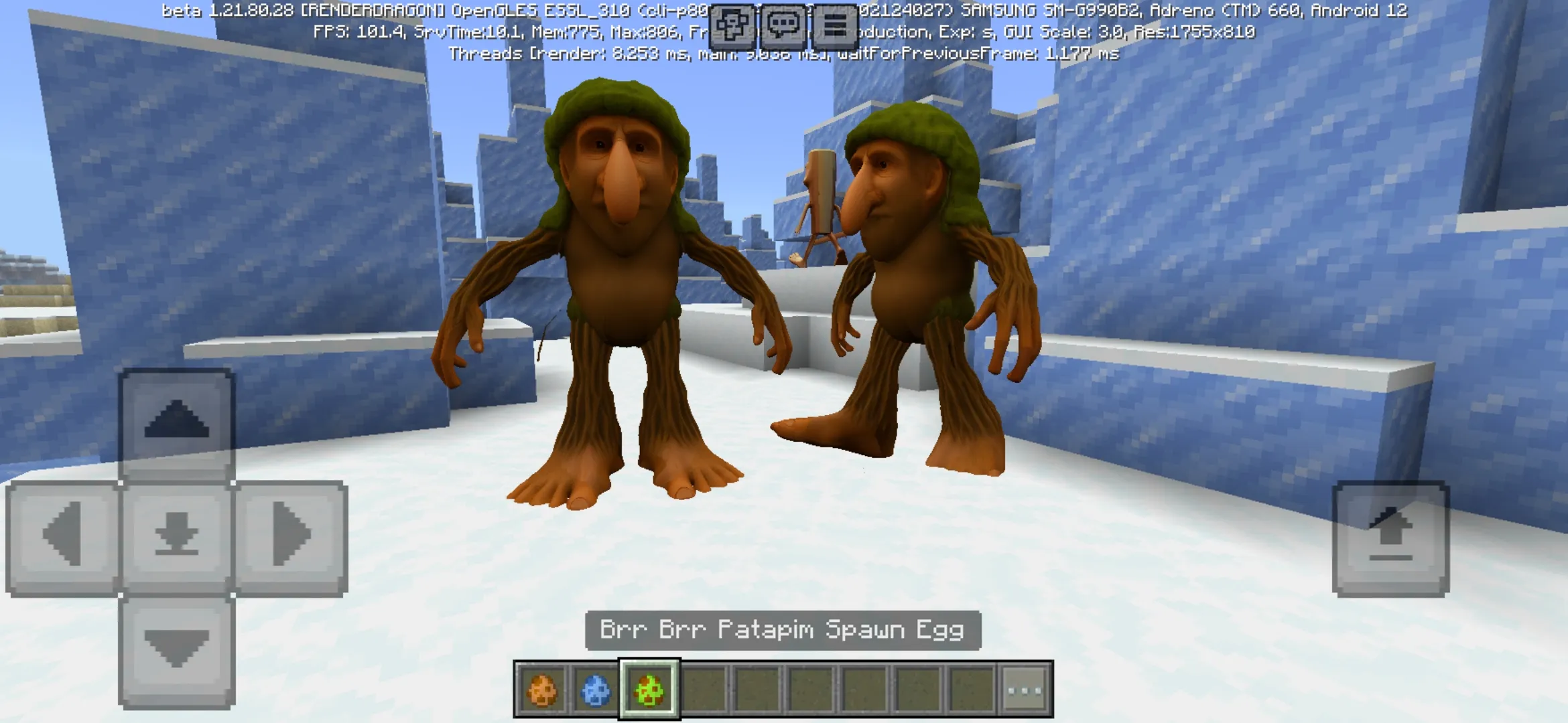 Brr Brr Patapim from Meme Mod for Minecraft PE