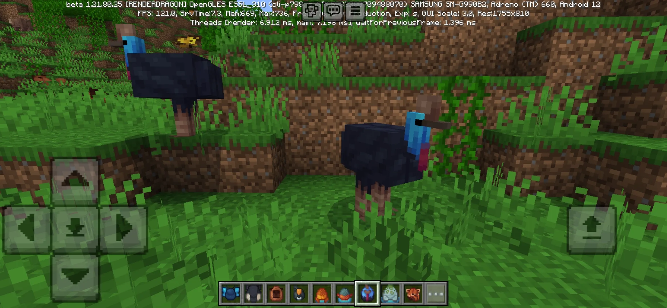 Cassowary from Jungle Jorneys Mod for Minecraft PE