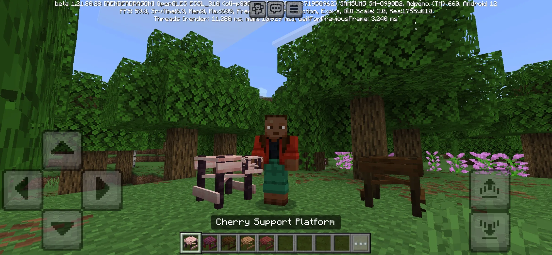 Cherry from Wooden Platforms Mod for Minecraft PE