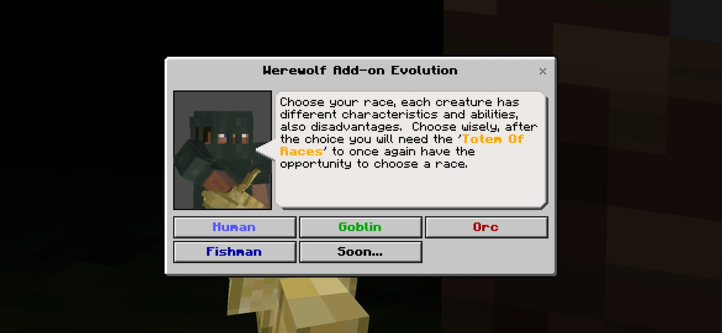Choose from Werewolf Mod for Minecraft PE