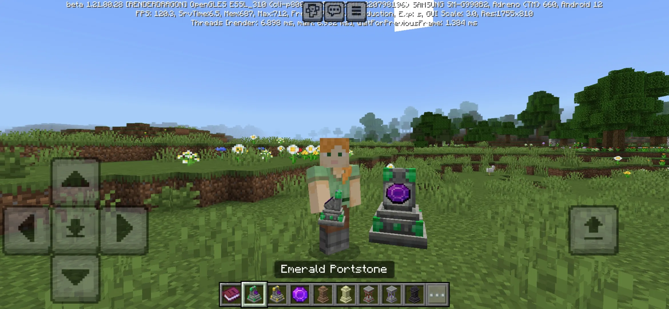 Emerald from Waystones Mod for Minecraft PE