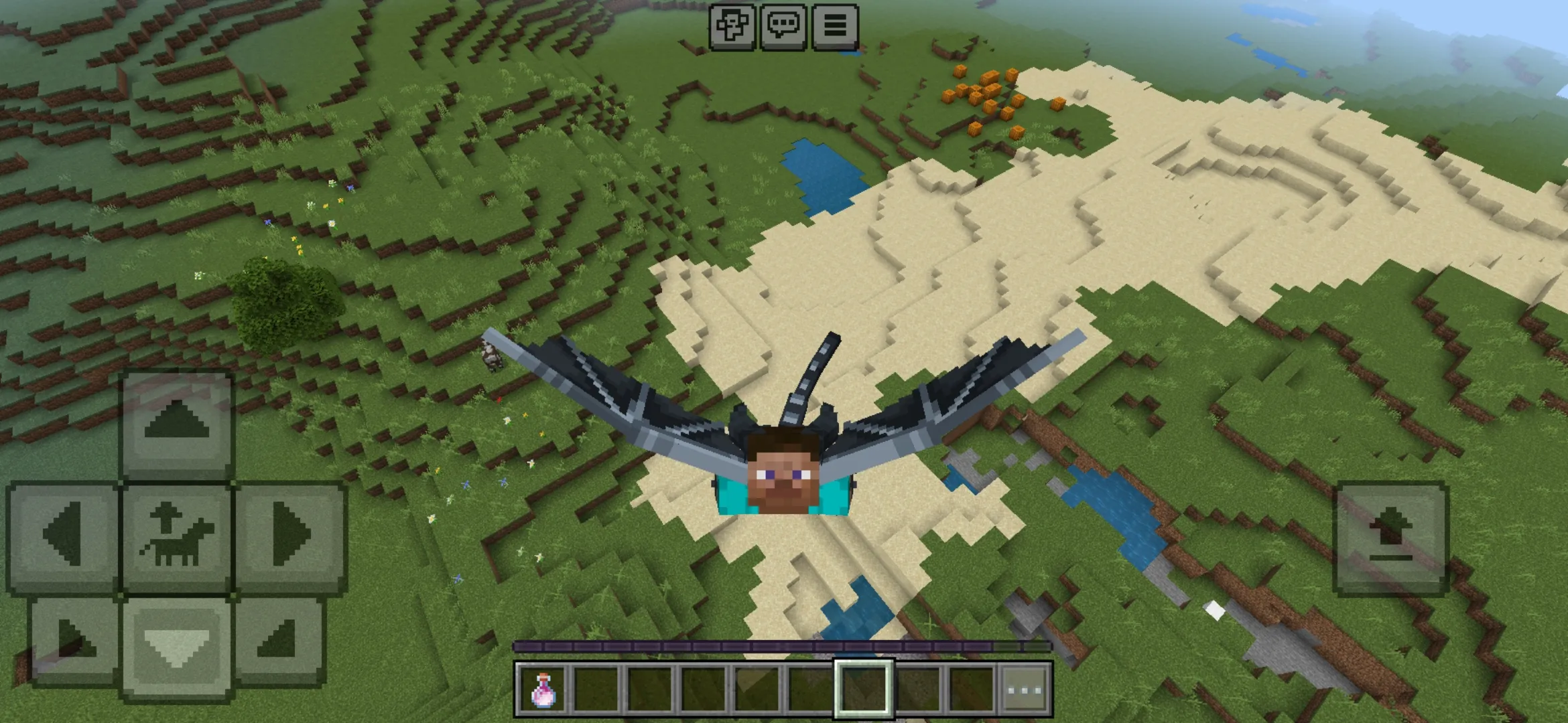 Fly from Dragon Man Mod for Minecraft PE