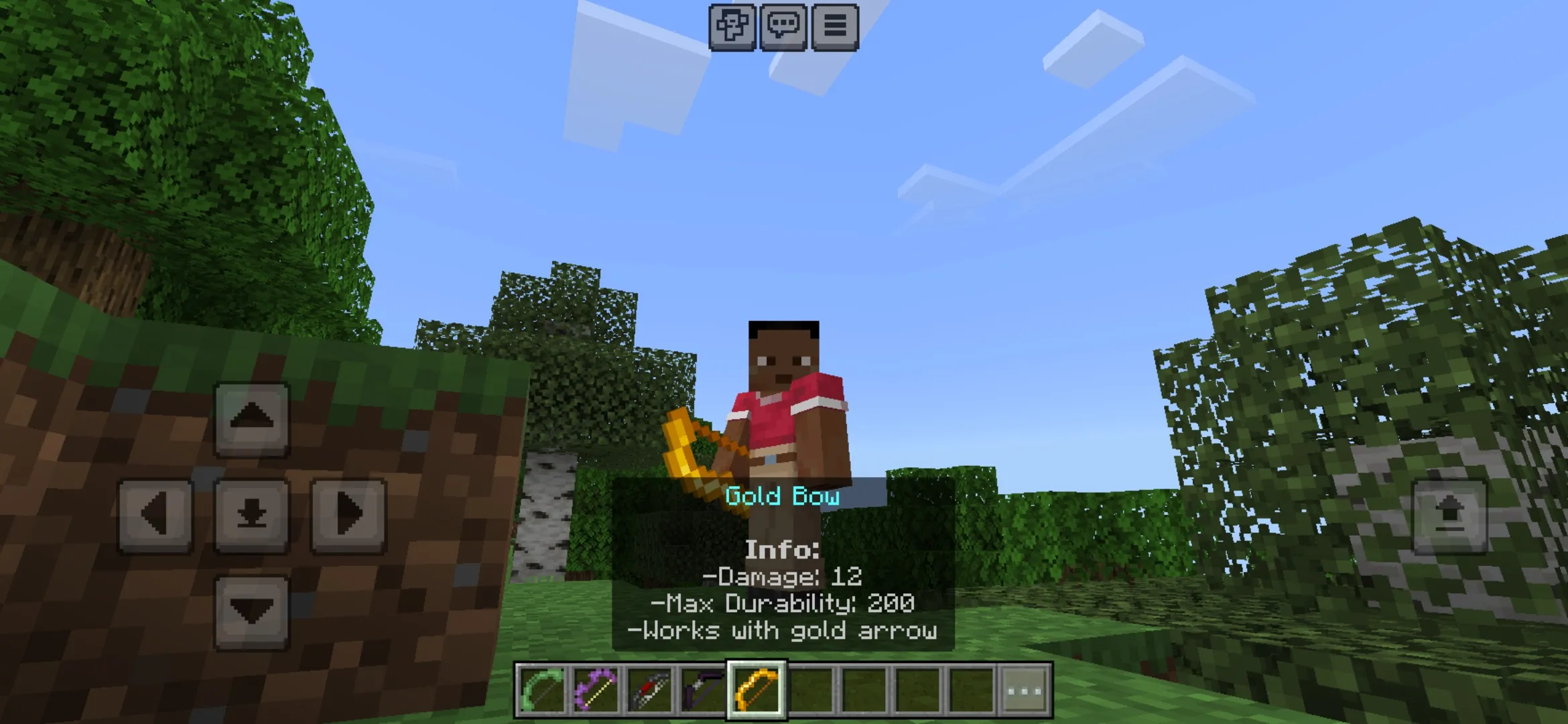 Gold from Bows and Arrows Mod for Minecraft PE