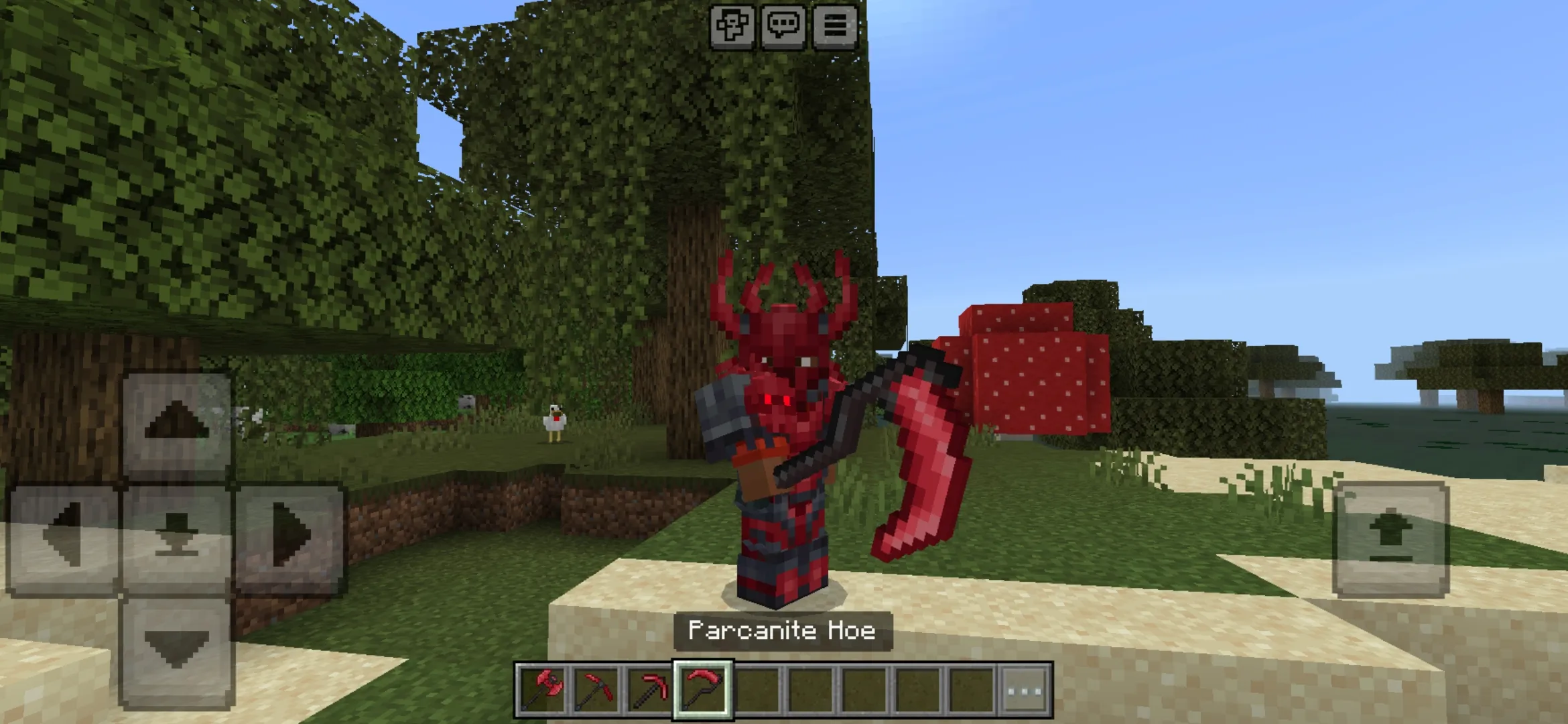 Hoe from Deathnerite Mod for Minecraft PE
