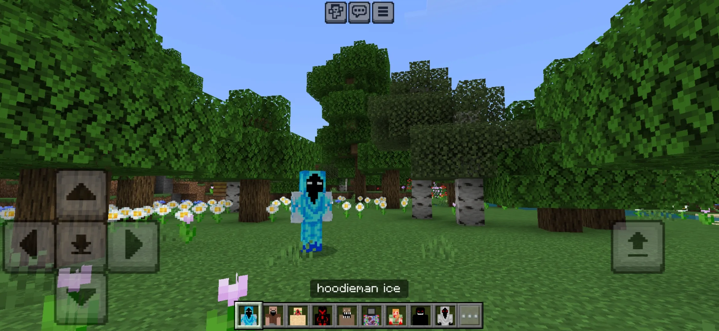 Hoodieman Ice from Creepypasta from the Fog Mod for Minecraft PE