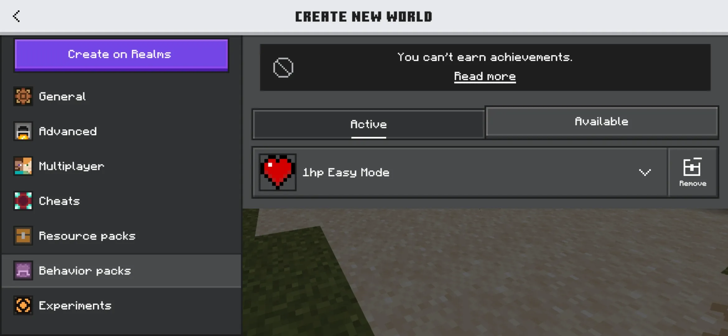 Install from One HP Mod for Minecraft PE