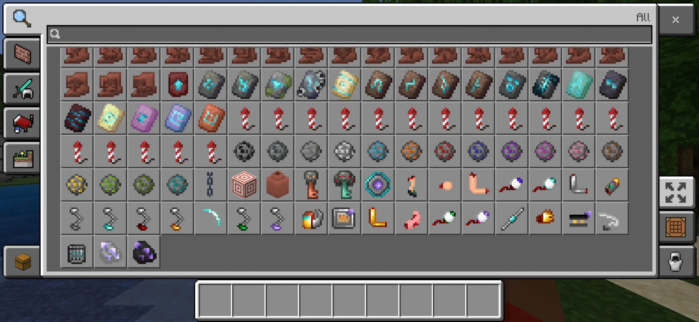 Inventory from Neuro and Cyber Implants Mod for Minecraft PE