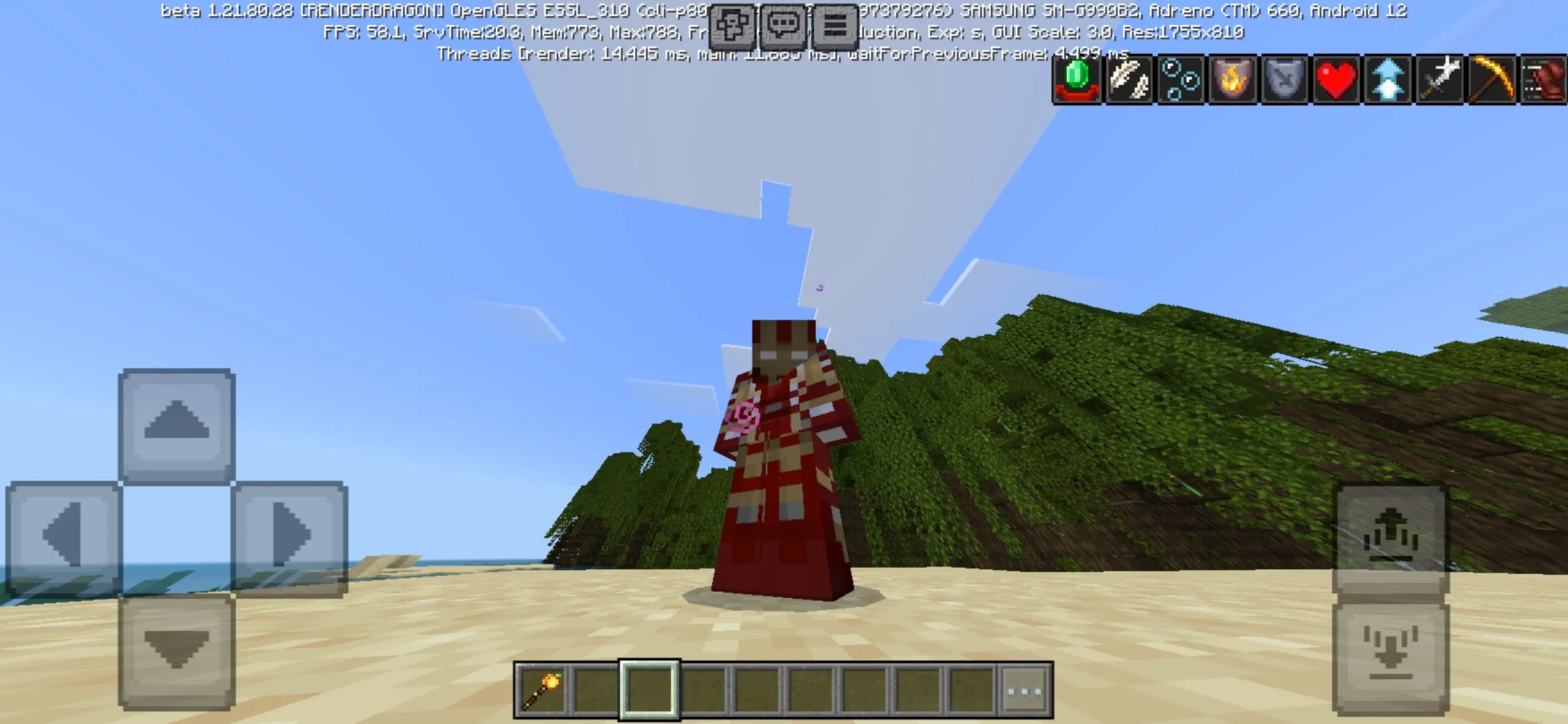 Iron Man from Marvel Mod for Minecraft PE