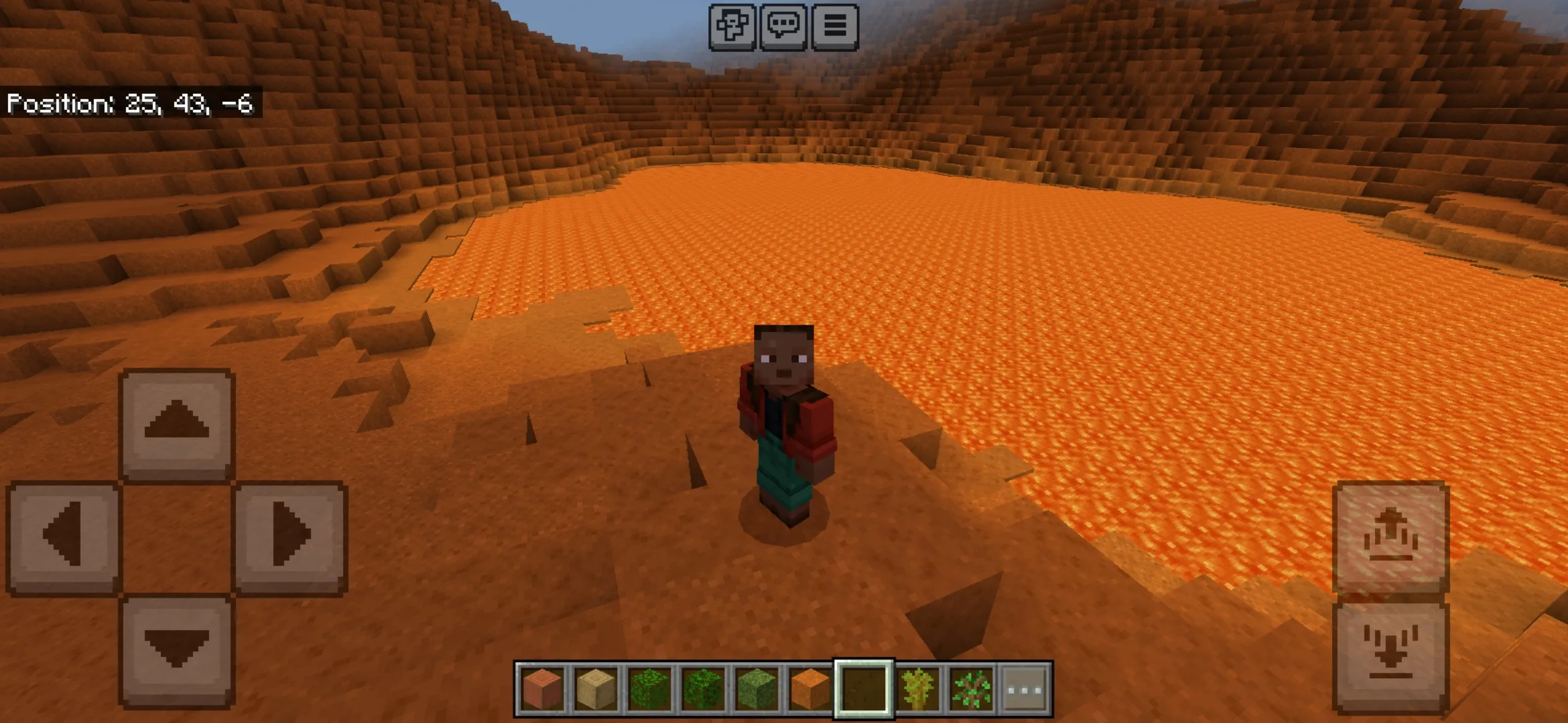 Lava Lake from Mars Map for Minecraft PE