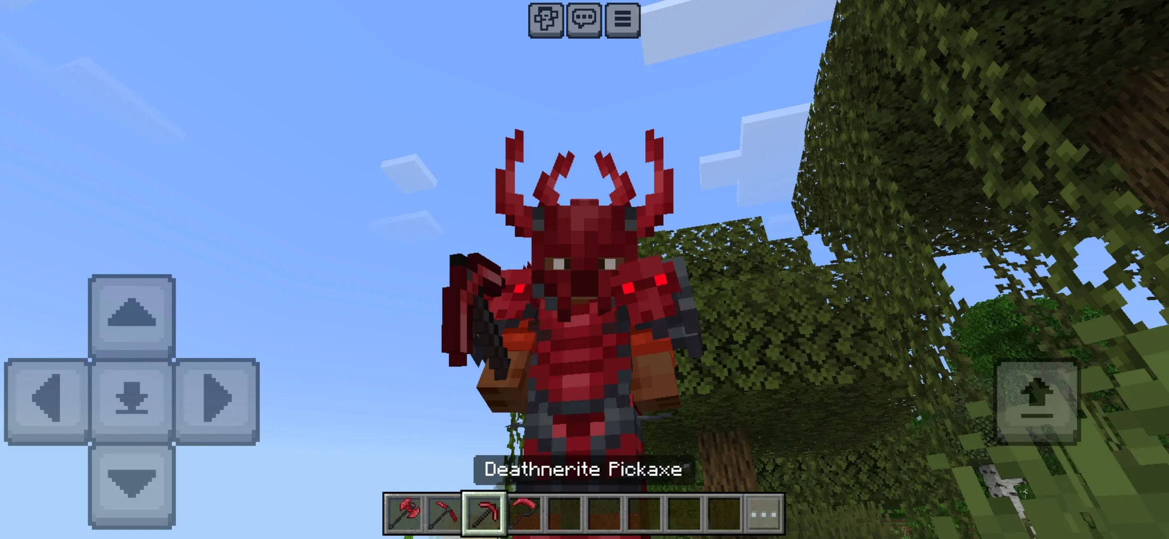 Pickaxe from Deathnerite Mod for Minecraft PE