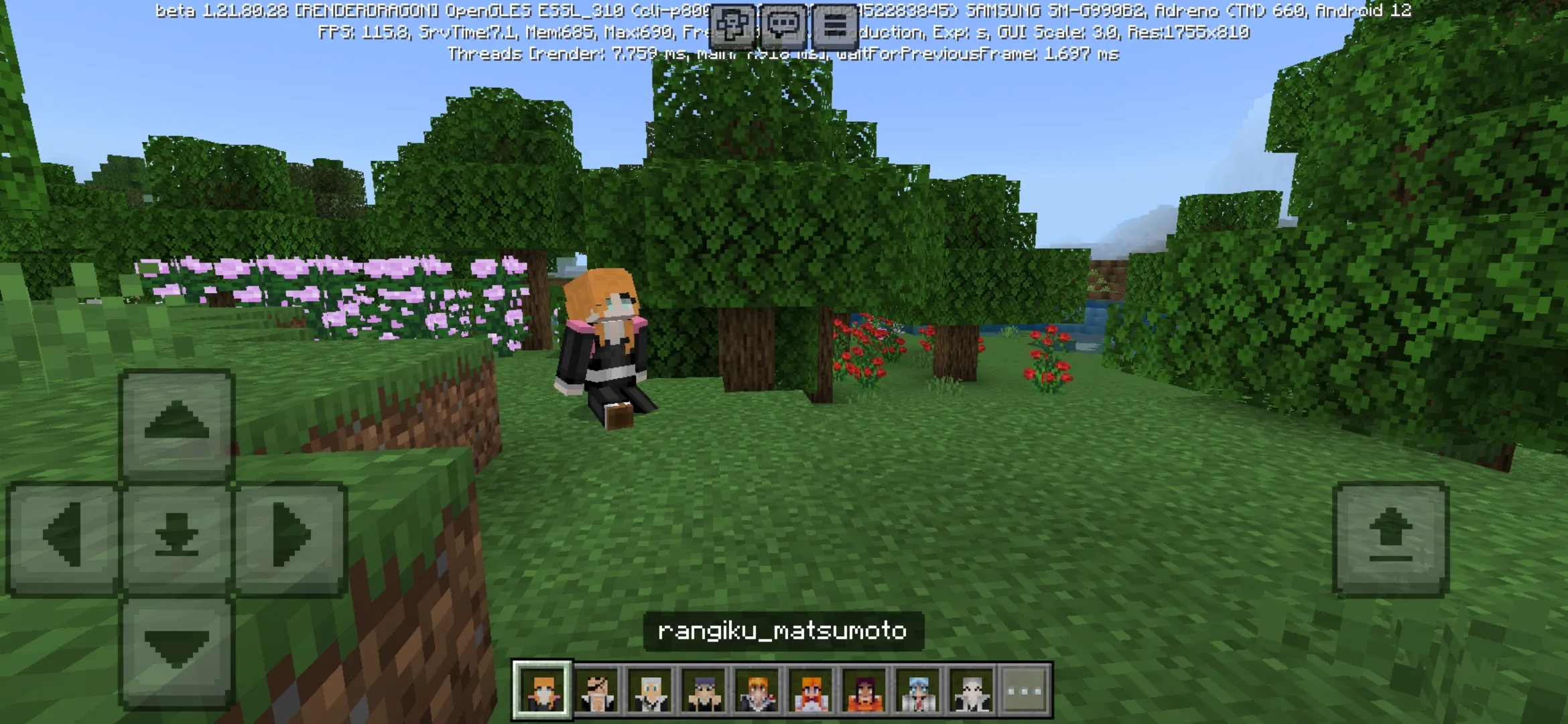 Rangiku from Bleach Mod for Minecraft PE