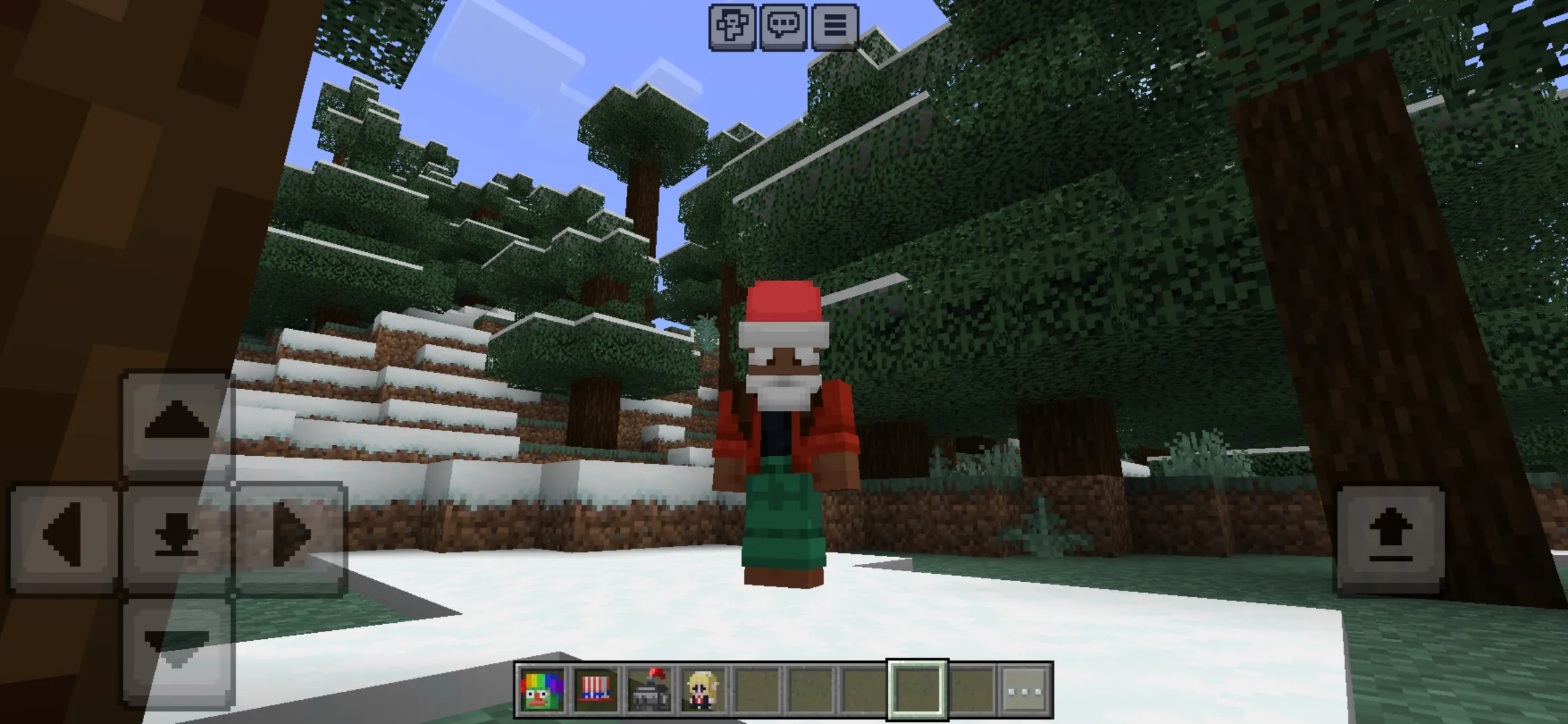 Santa from Cosmetics Mod for Minecraft PE