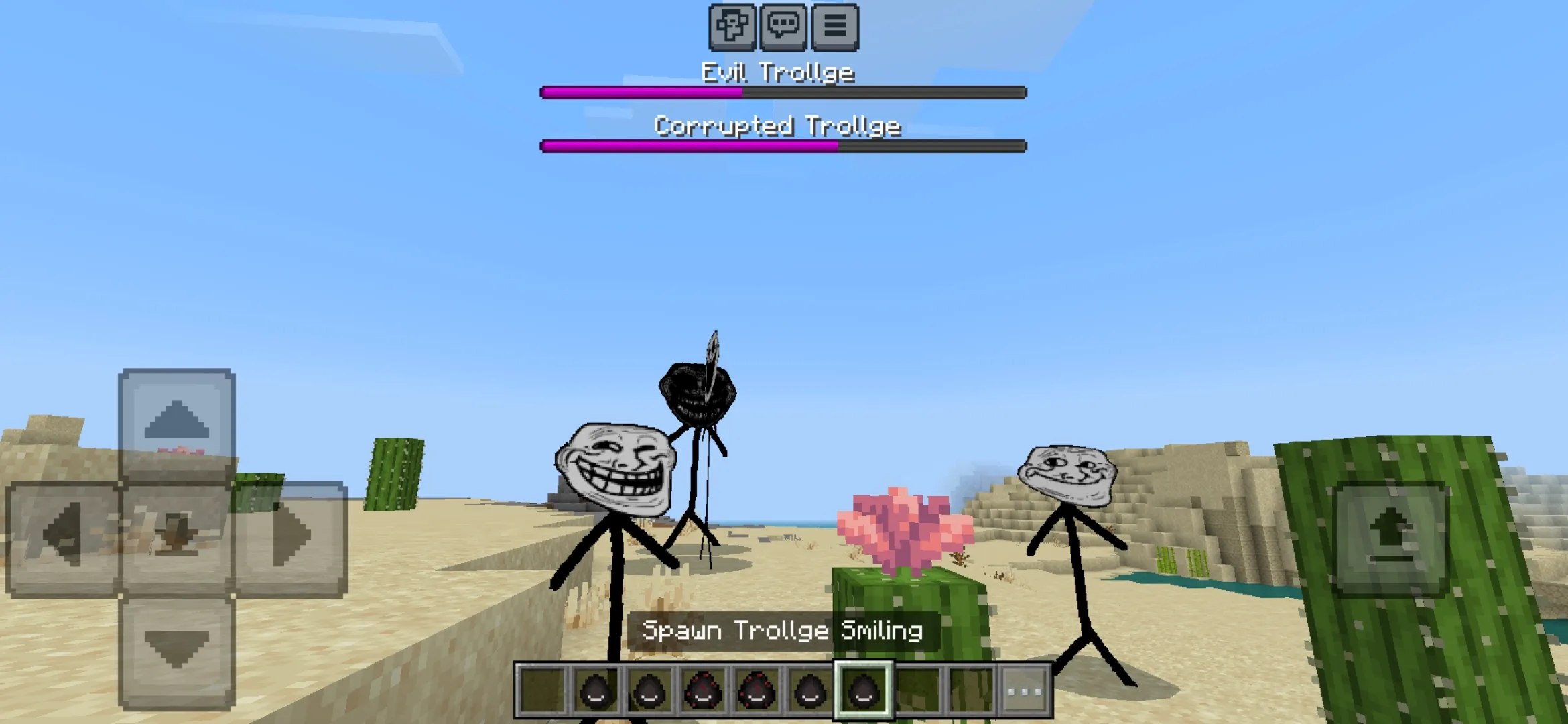 Smiling from Meme Mod for Minecraft PE