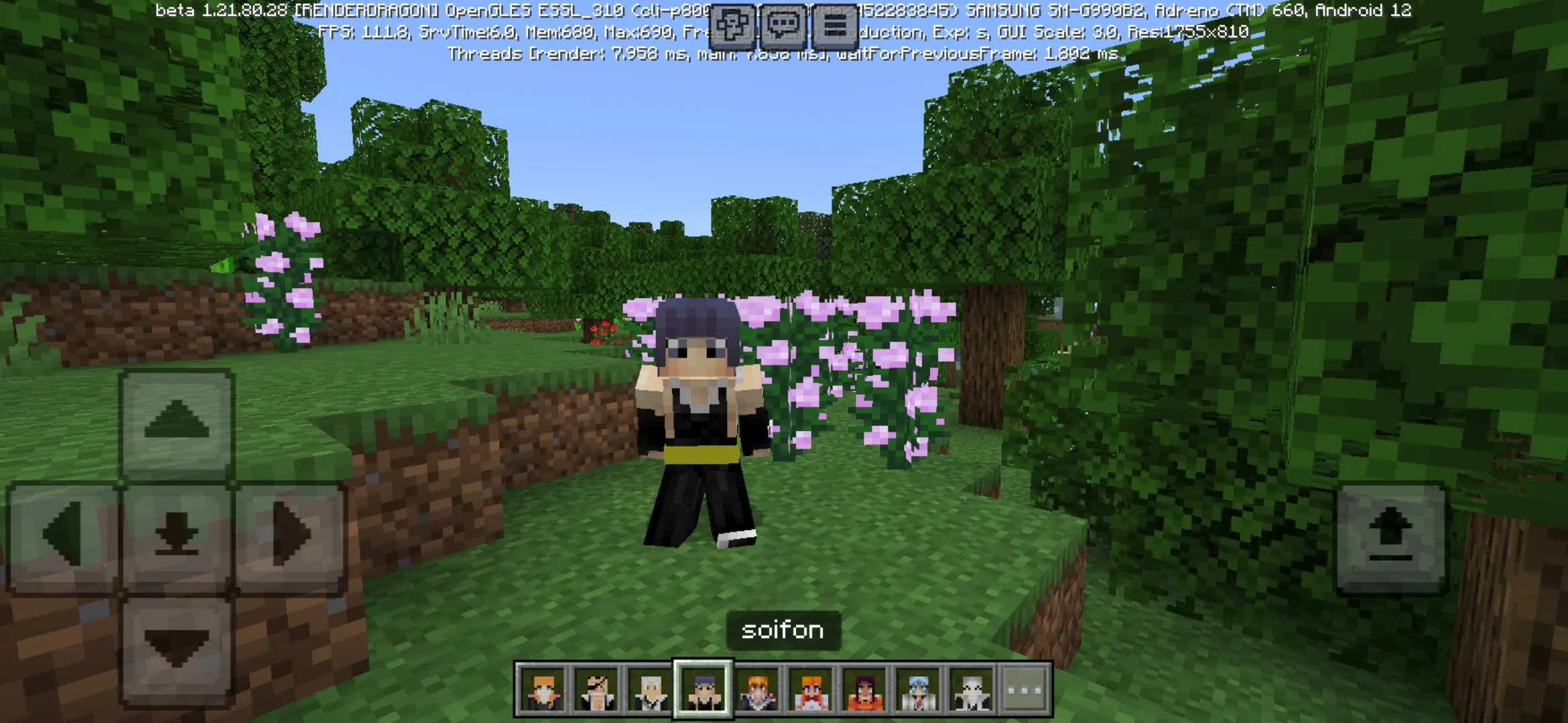 Soifon from Bleach Mod for Minecraft PE