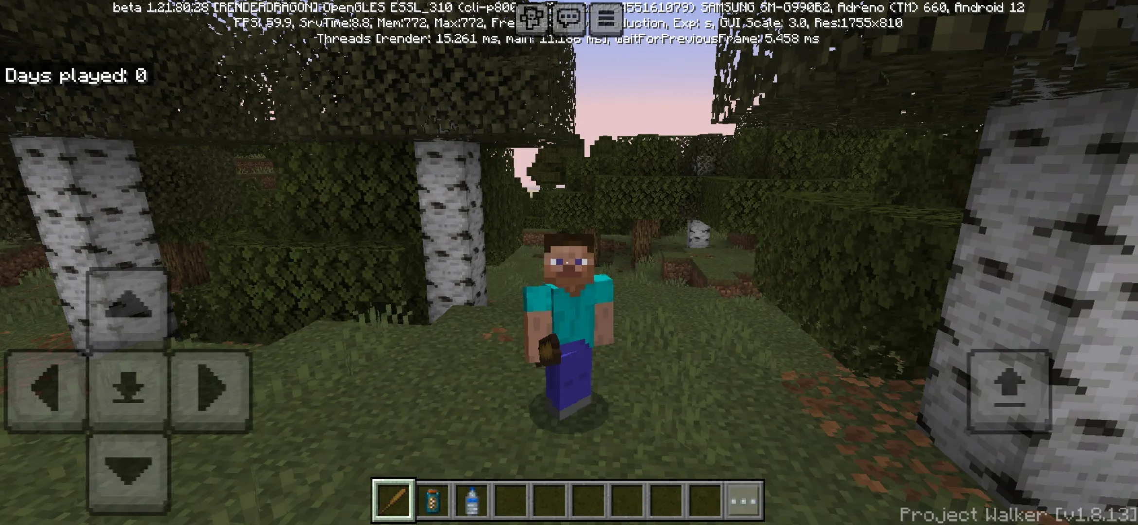 Start from Project Walker Mod for Minecraft PE