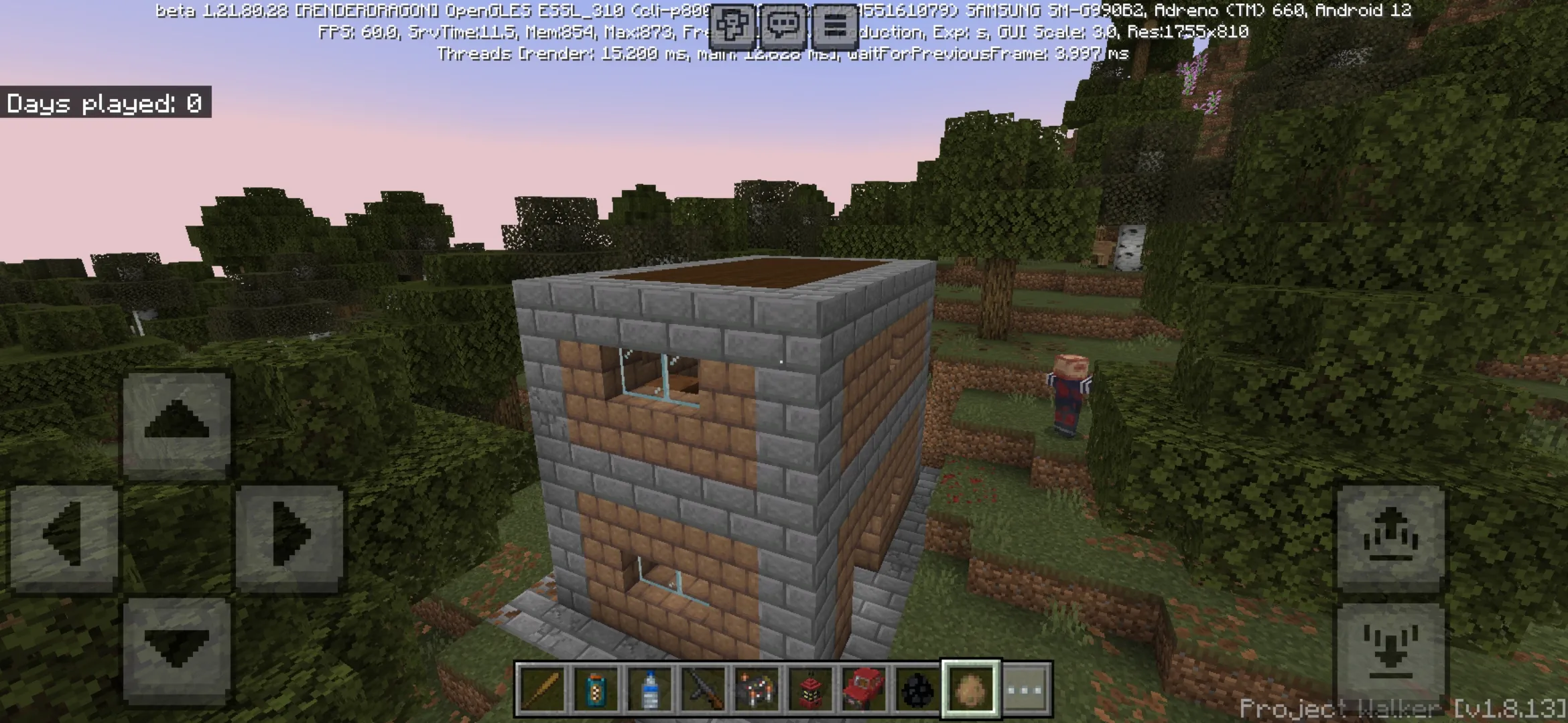 Structure from Project Walker Mod for Minecraft PE