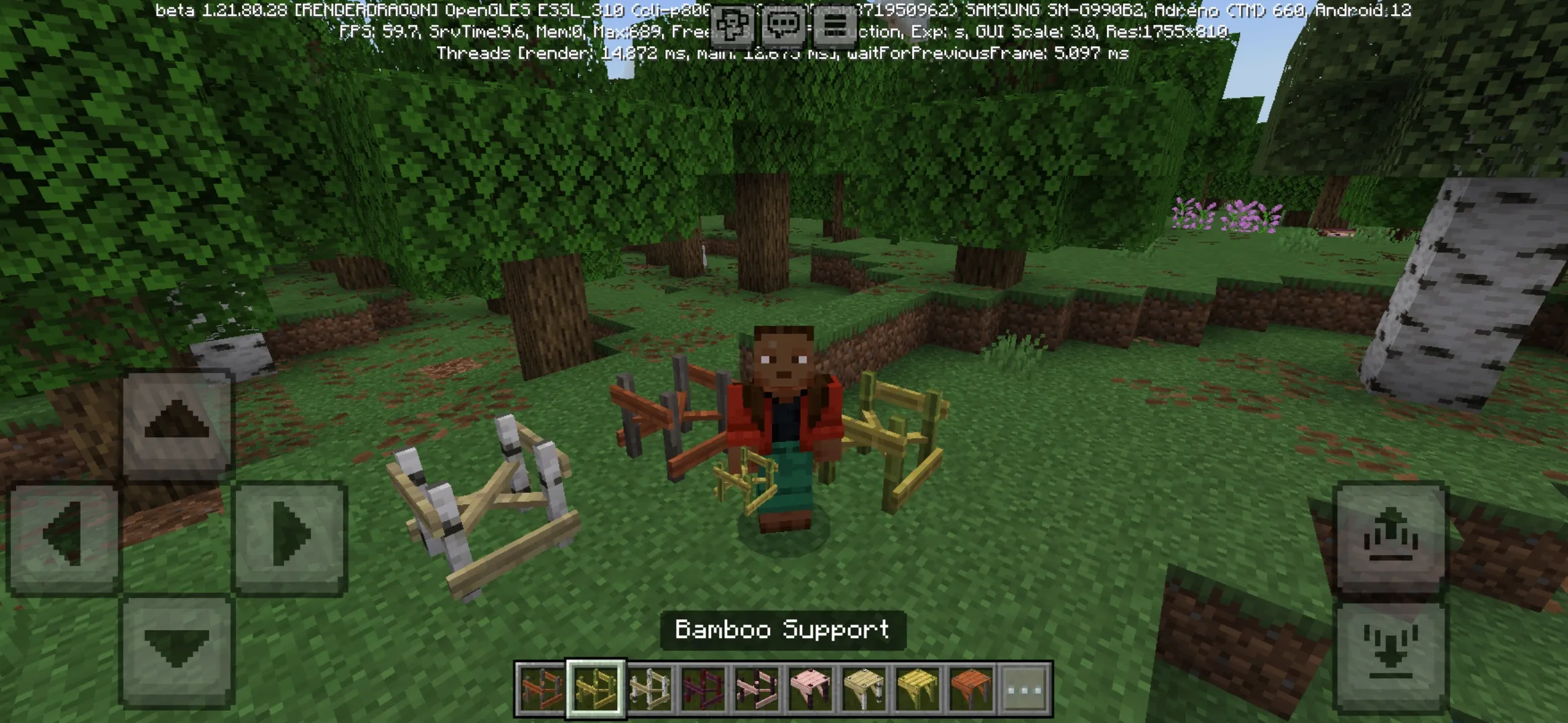 Support from Wooden Platforms Mod for Minecraft PE
