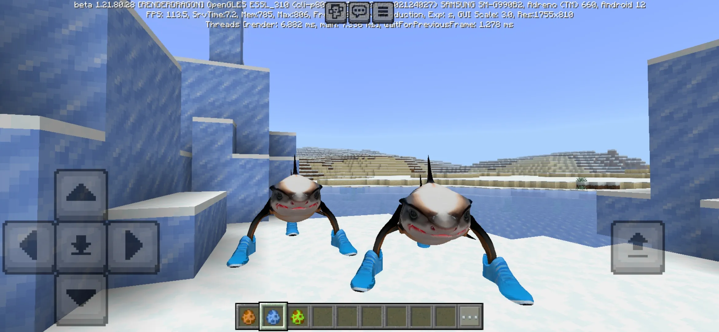 Tralalero Tralala from Meme Mod for Minecraft PE