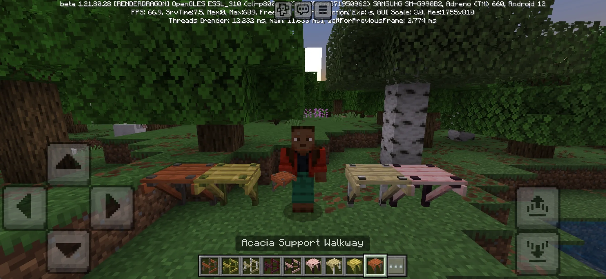 Walkway from Wooden Platforms Mod for Minecraft PE