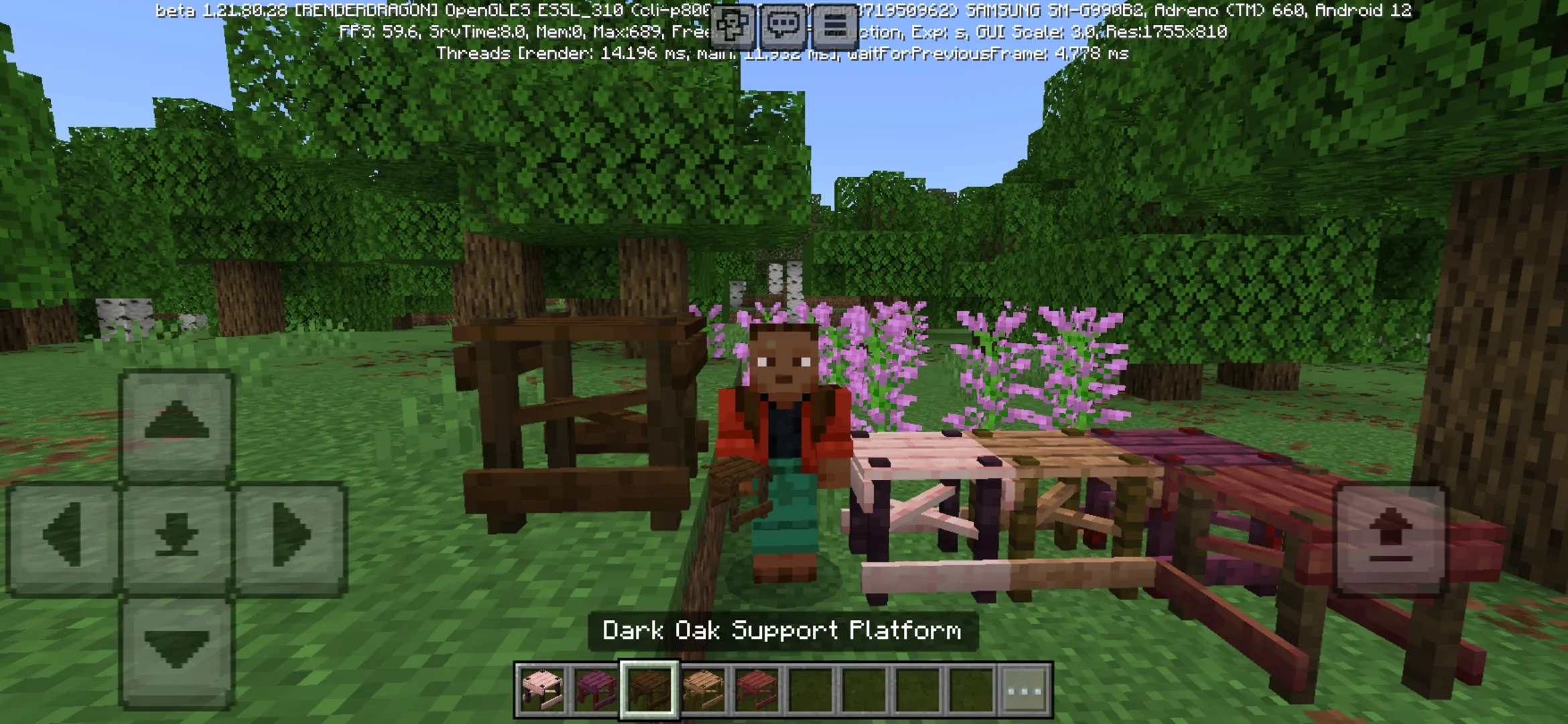 Wooden Platforms Mod for Minecraft PE