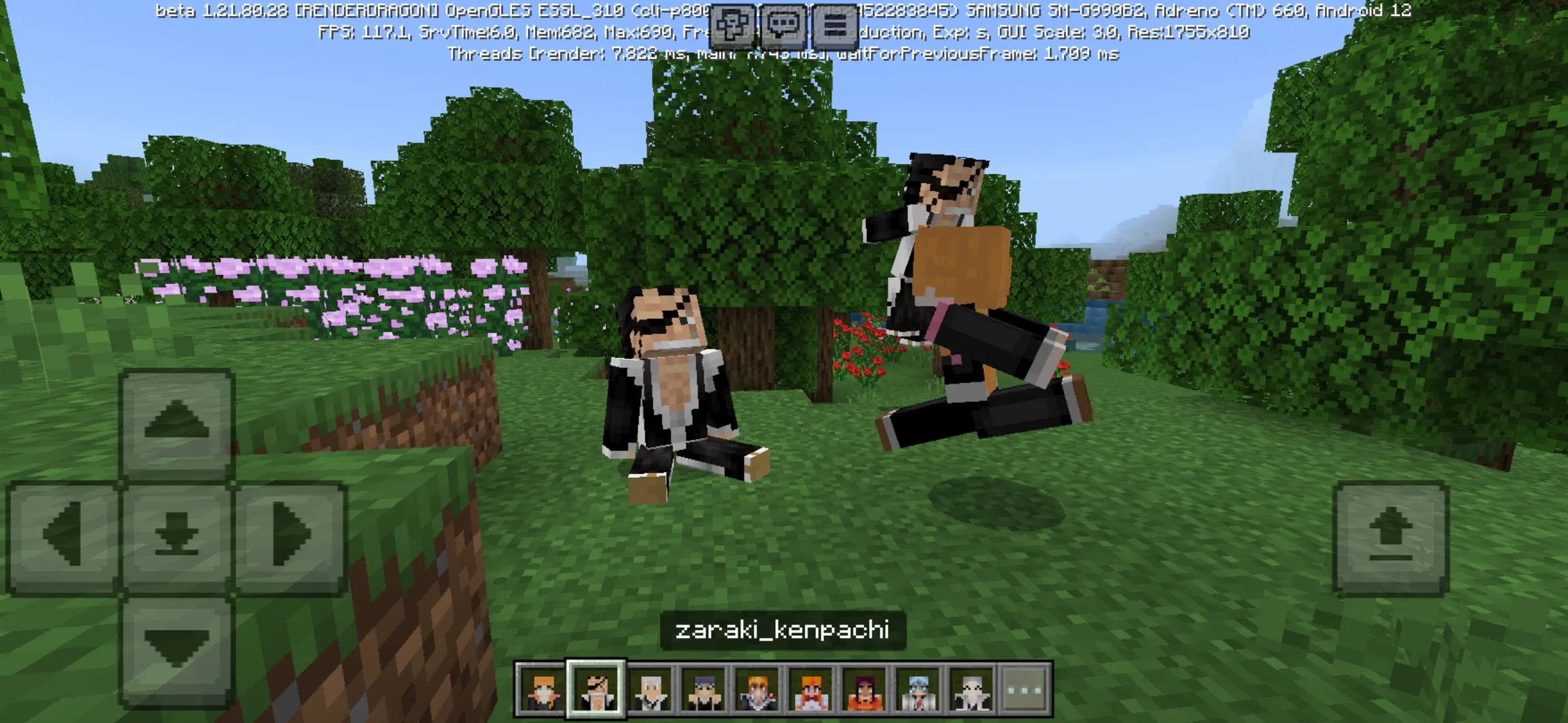 Zaraki from Bleach Mod for Minecraft PE