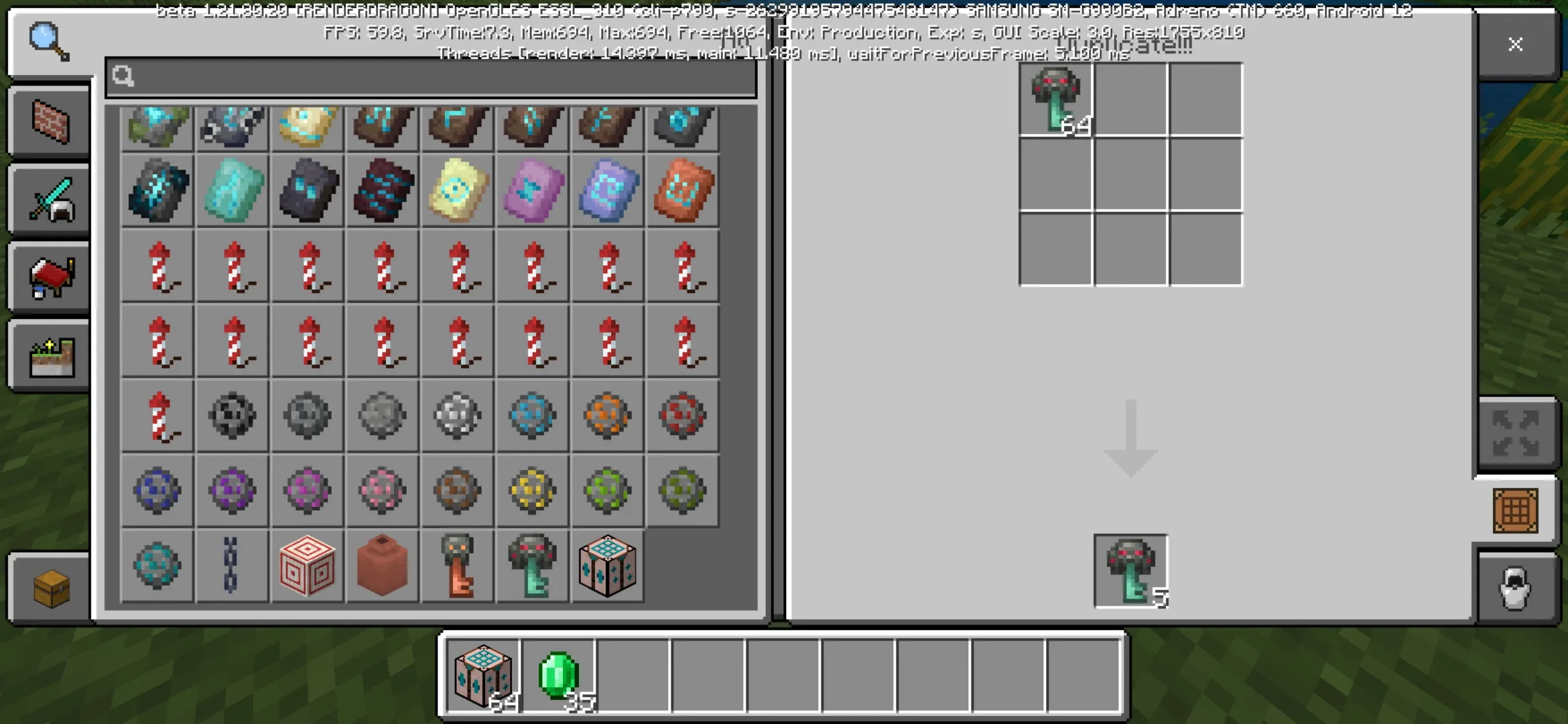 Abilities from Block Duplicator Mod for Minecraft PE