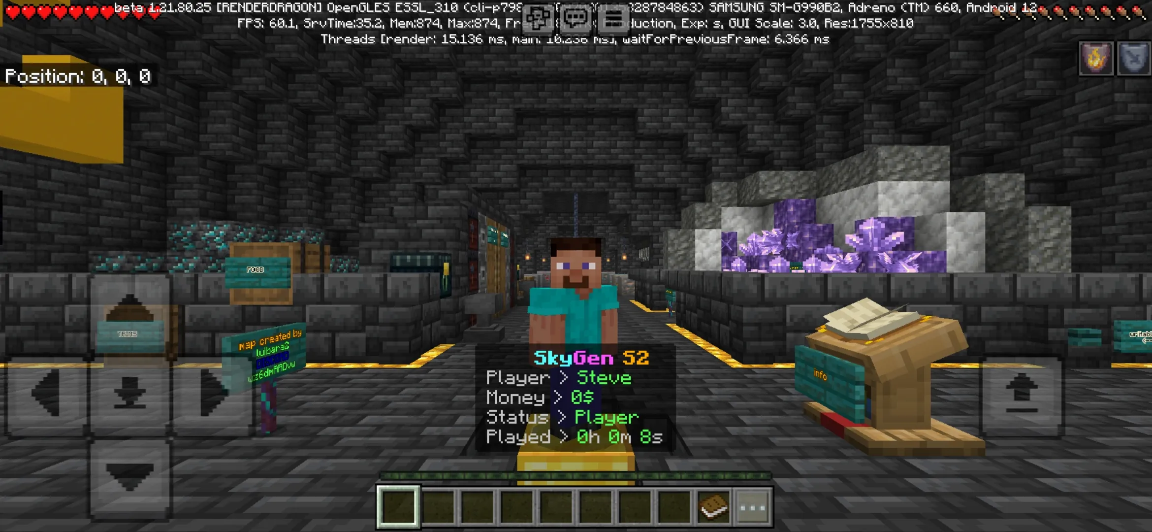 Abilities from SkyGen S2 Map for Minecraft PE