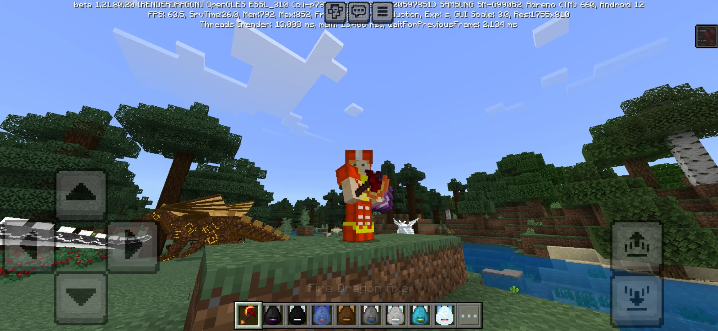 Armor from Dragon Mounts Mod for Minecraft PE
