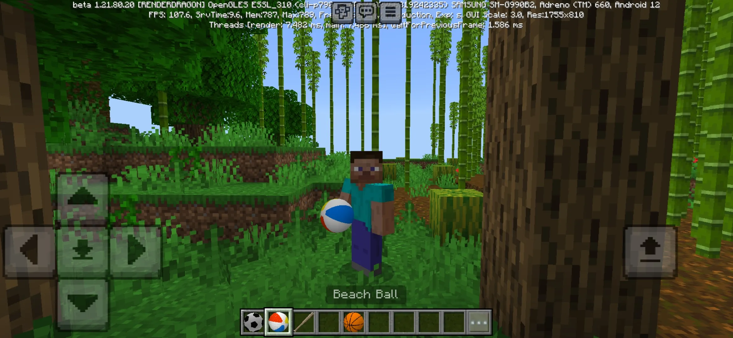 Beach from Balls Mod for Minecraft PE