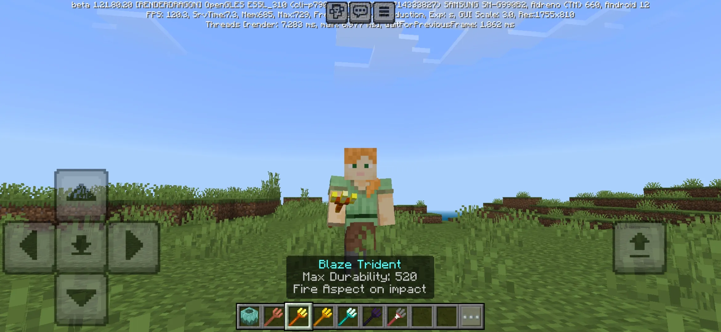 Blaze from New Tridents Mod for Minecraft PE