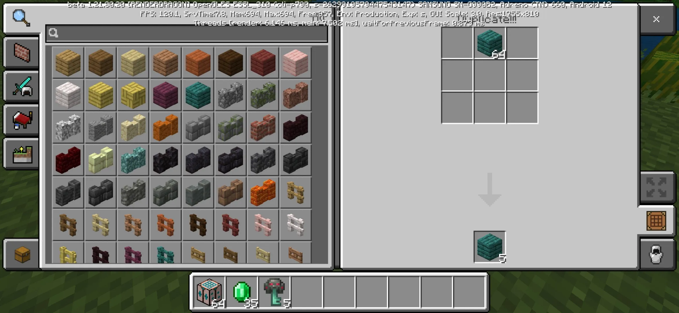Block from Block Duplicator Mod for Minecraft PE