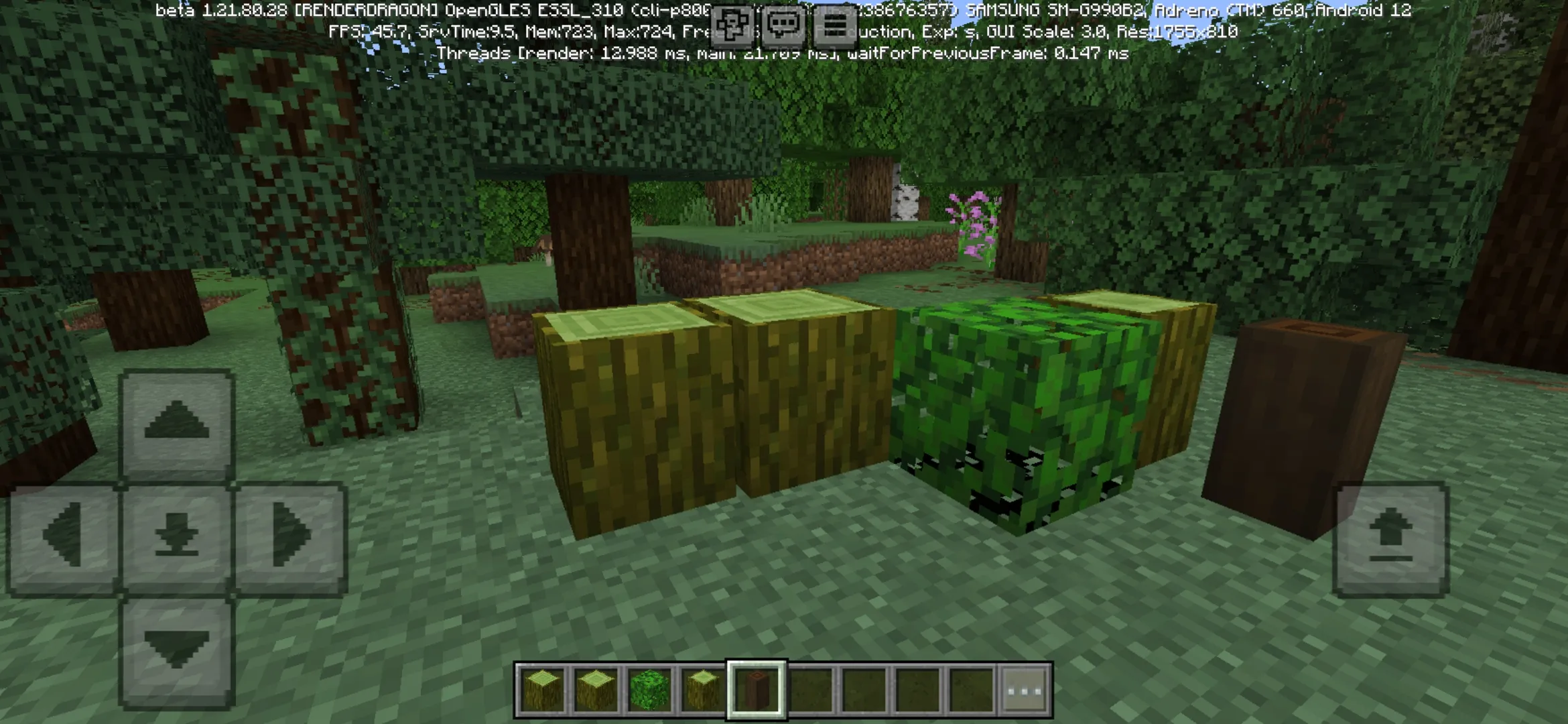 Blocks from More Fruit Mod for Minecraft PE