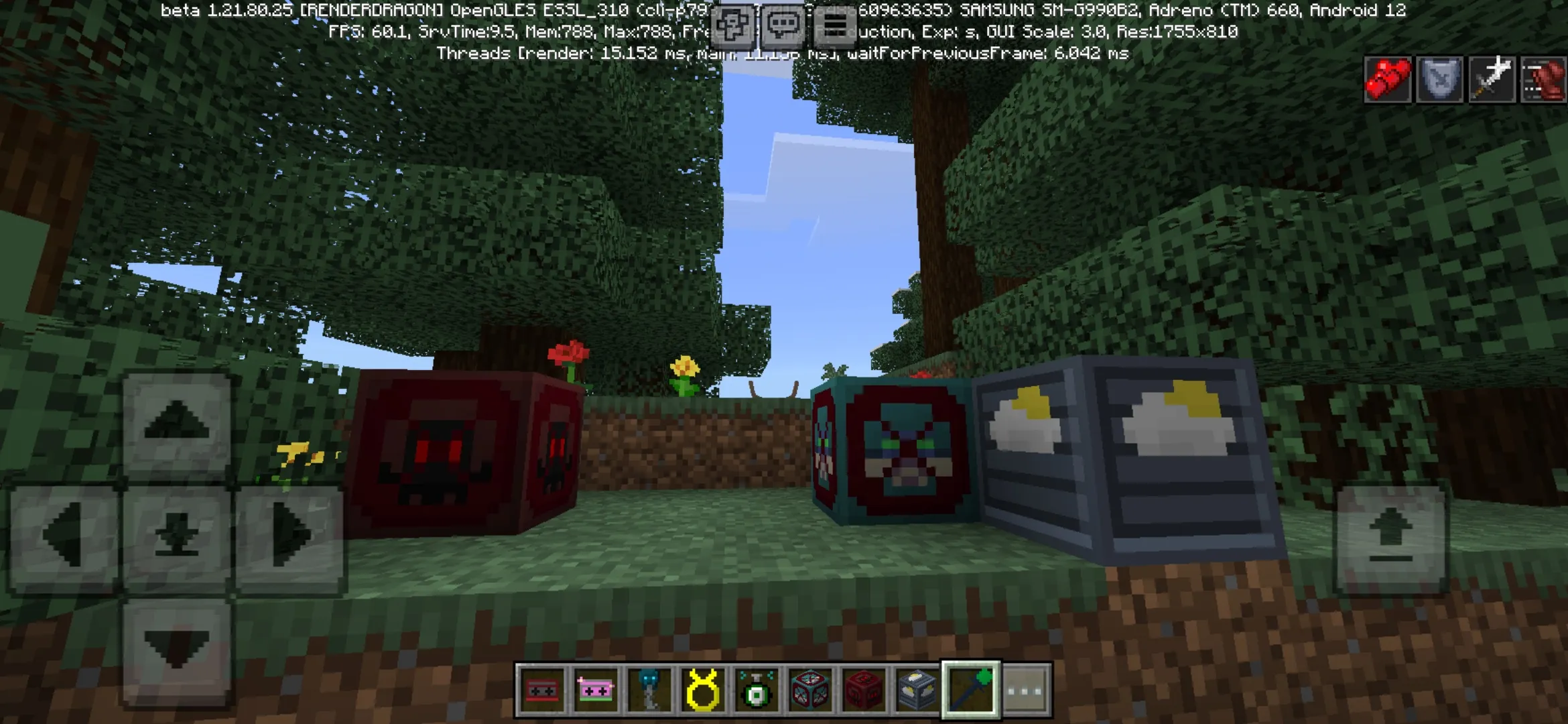 Blocks from Poke Fantasy Expansion Mod for Minecraft PE
