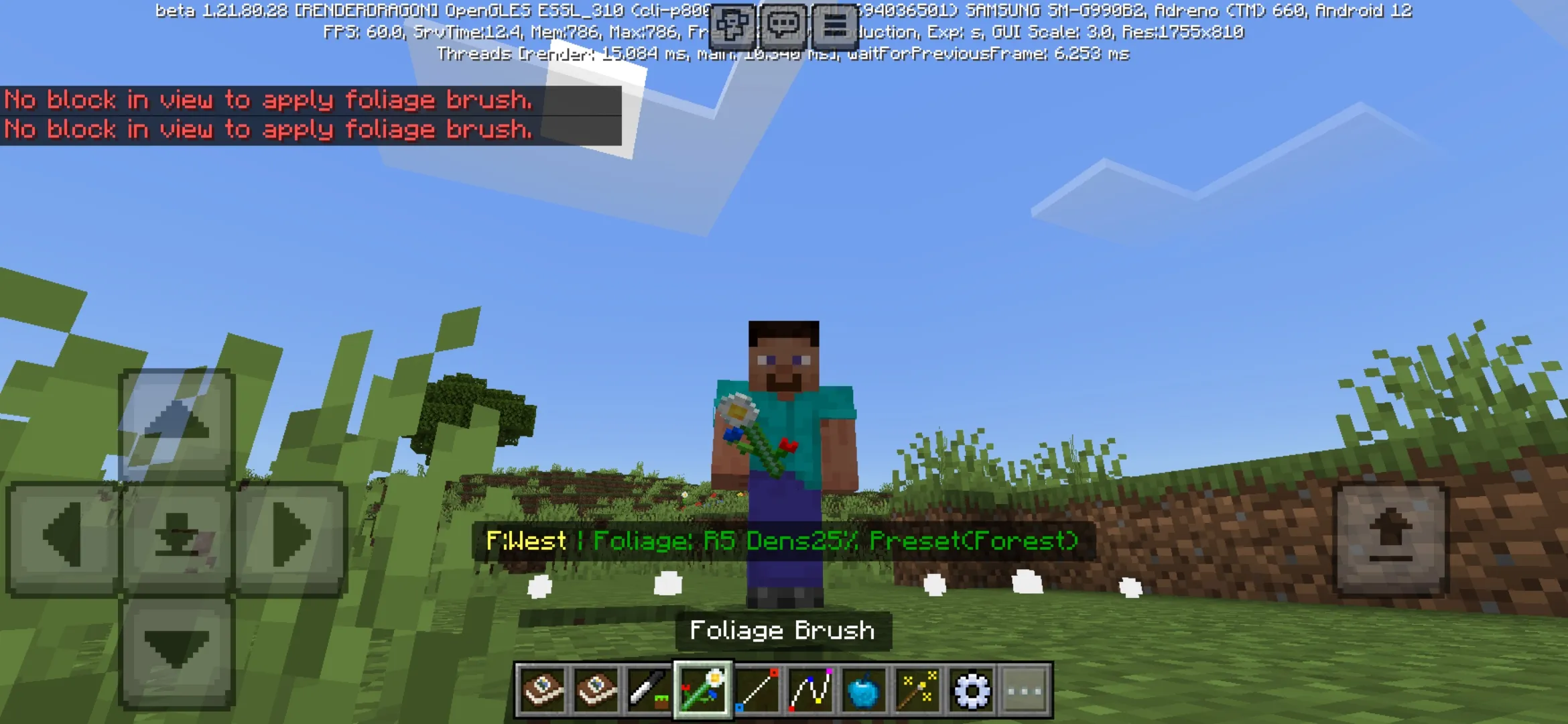 Brush from WorldEdit Mod for Minecraft PE
