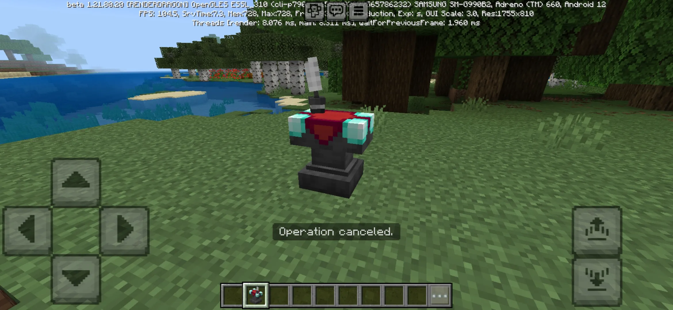 Cancelled from Lore Anvil Mod for Minecraft PE