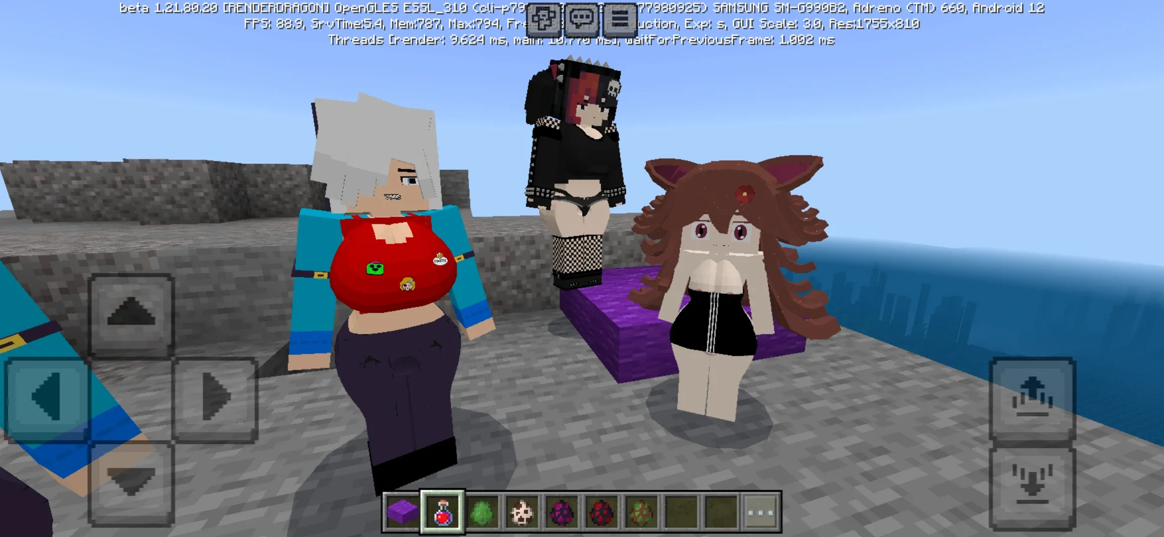 Choose from Naked Girls Mod for Minecraft PE