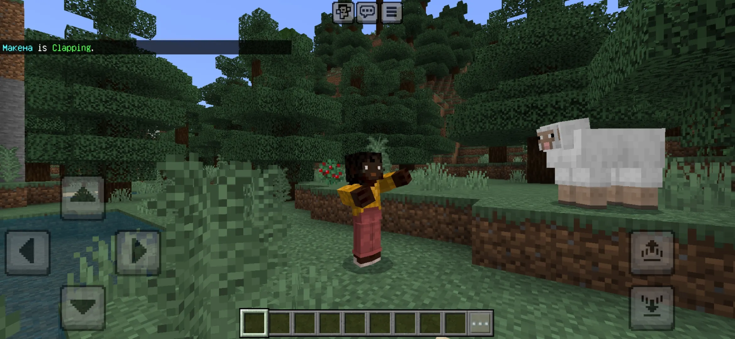 Claping from Player Animation Mod for Minecraft PE