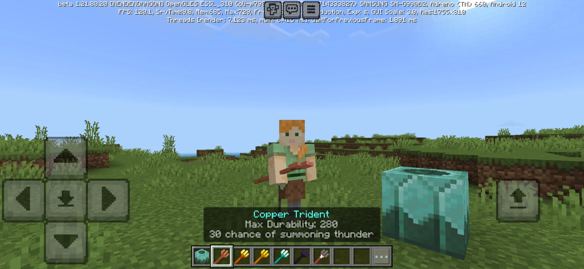 Copper from New Tridents Mod for Minecraft PE