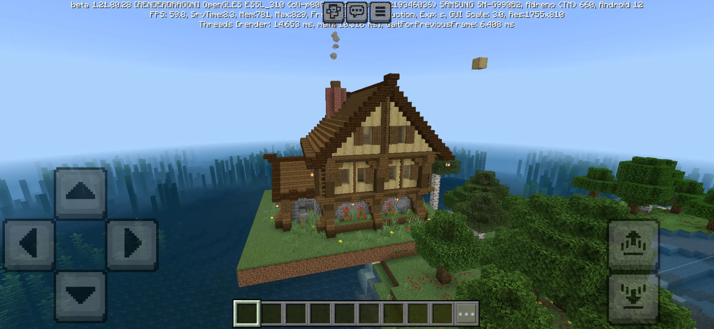Cottage from Schematics Mod for Minecraft PE