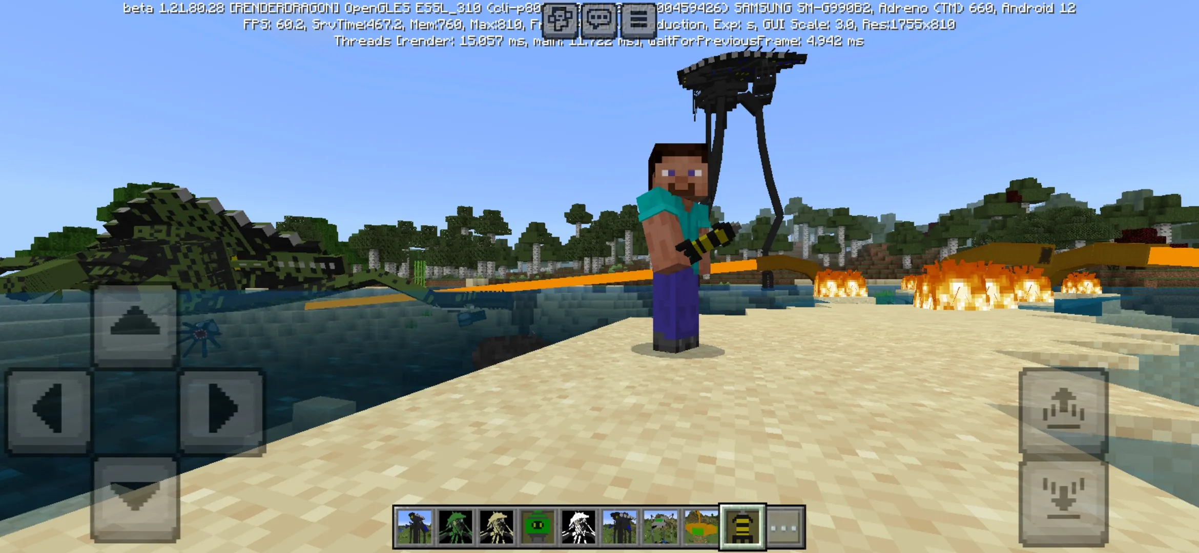 Creepy from War of the Worlds Mod for Minecraft PE