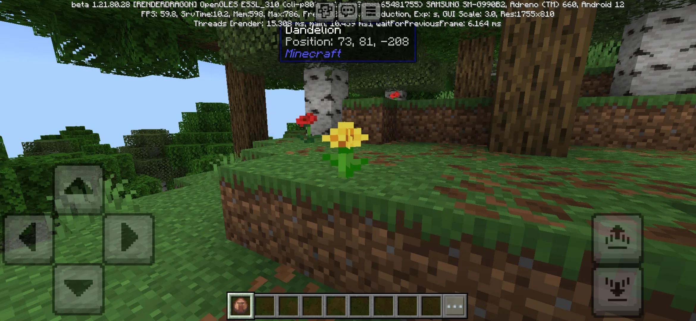Dandelion from WAIO Mod for Minecraft PE