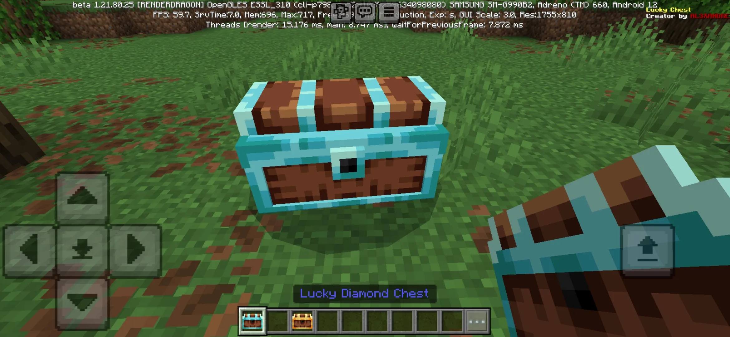 Diamond from Lucky Chests Mod for Minecraft PE