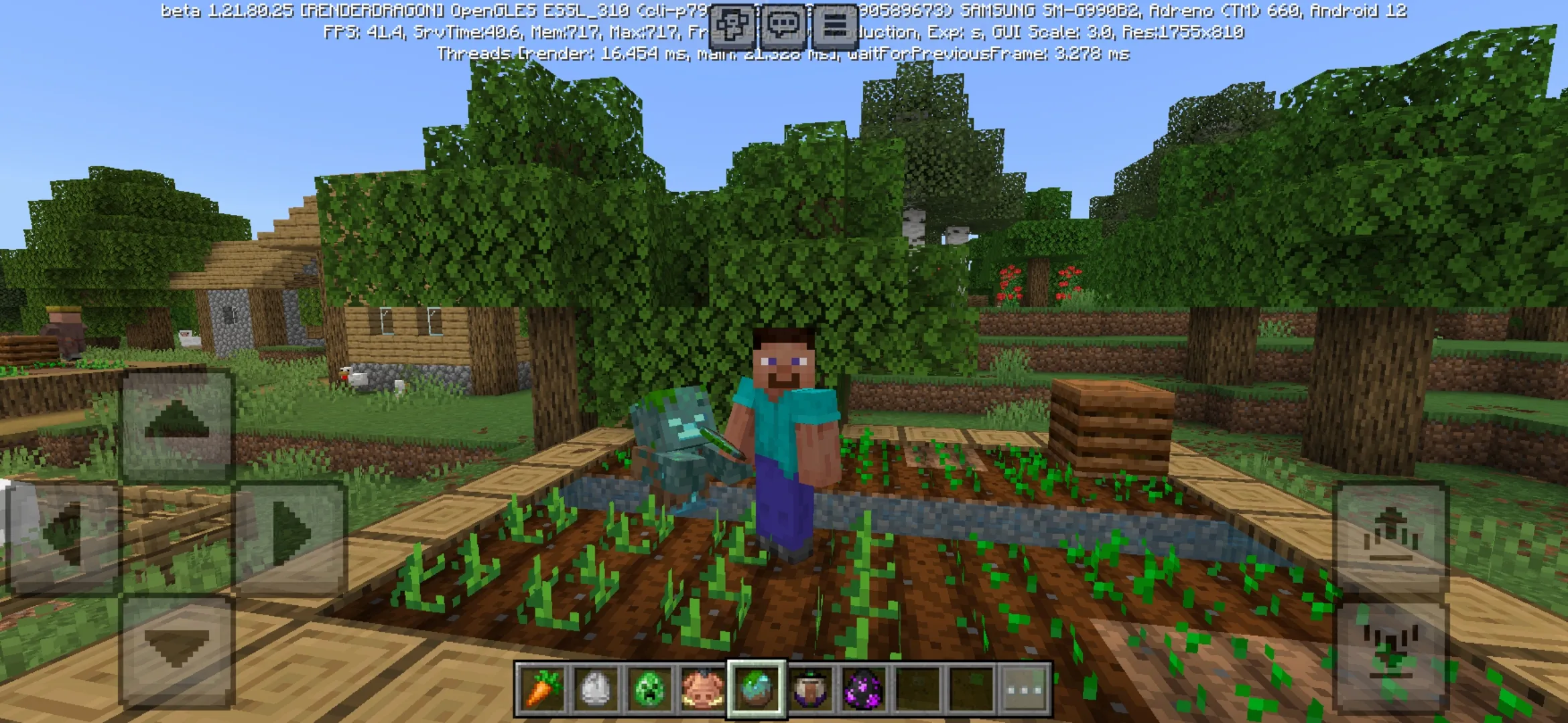 Drowned from Hardworking Farmer Monsters Mod for Minecraft PE