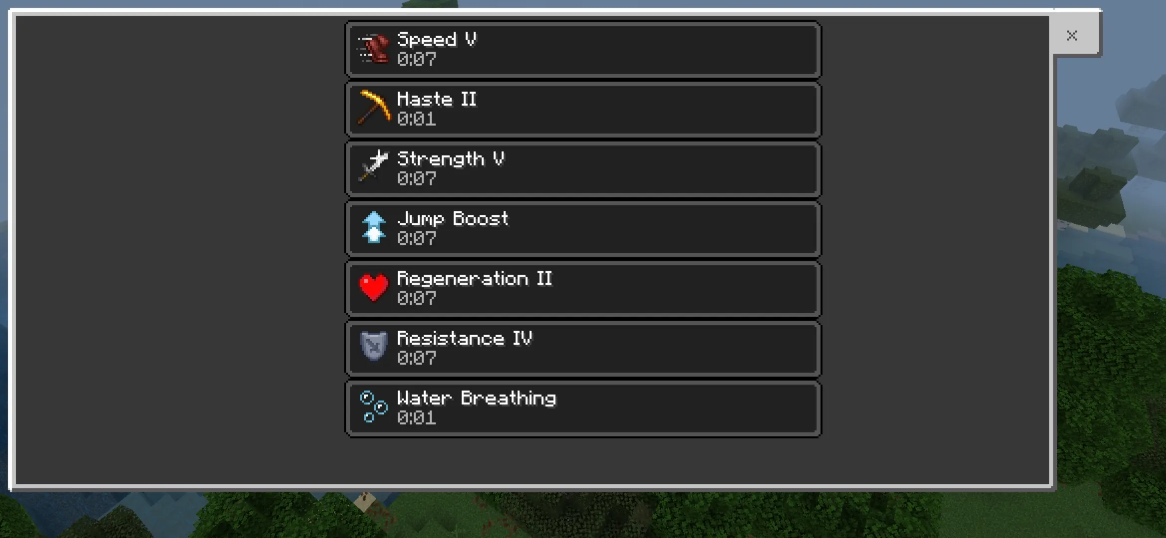 Effects from Iron Man Mod for Minecraft PE